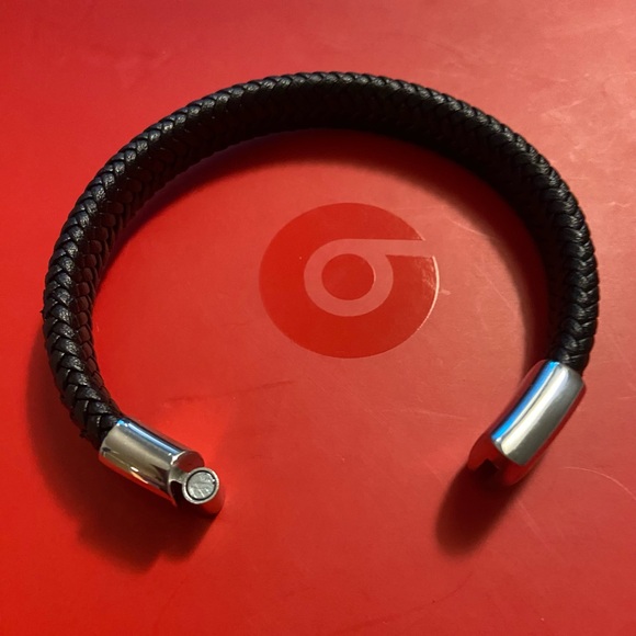 Genuine Leather Braided Bracelet With Stainless Steel Clasp - Picture 3 of 5